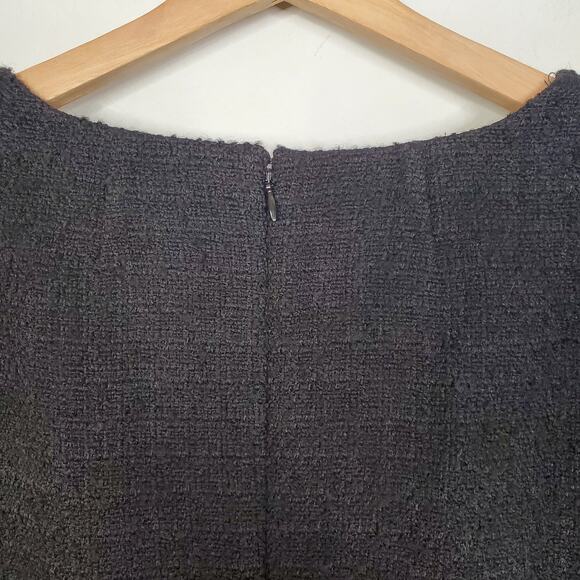 J Crew Sophia Mini Dress Maritime Tweed Black Sleeveless Classic Size 14 NWT - Picture 6 of 10